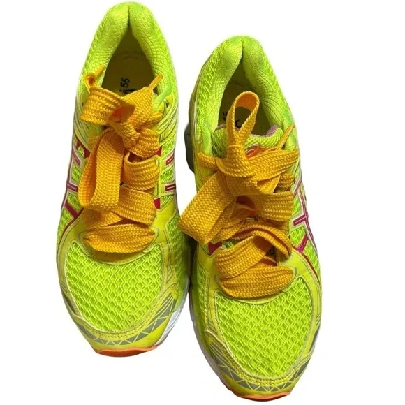 Asics GT 2000 Neon Yellow Pink Women’s Running Shoes Size 7.5 Athletic Trainers - Picture 15 of 15